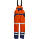 rouge-orangé fluo / bleu marine