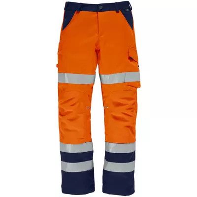 rouge orangé fluo / bleu marine