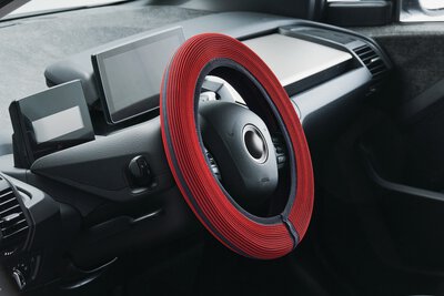 rosso papavero / grigio asfalto