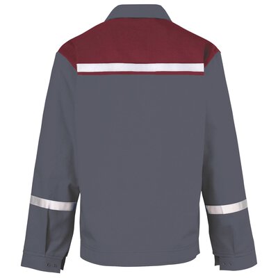 gris asphalte / rouge mûre