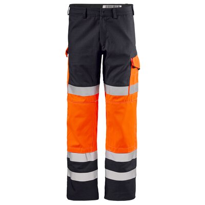 anthrazit / fluoreszierendes orange-Rot