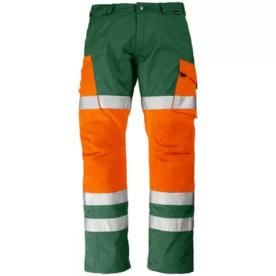 břečťanově zelená / fluo. oranžovočervená
