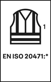 EN ISO 20471, tř. 1 – Oděvy s výstražnými prvky, třída 1