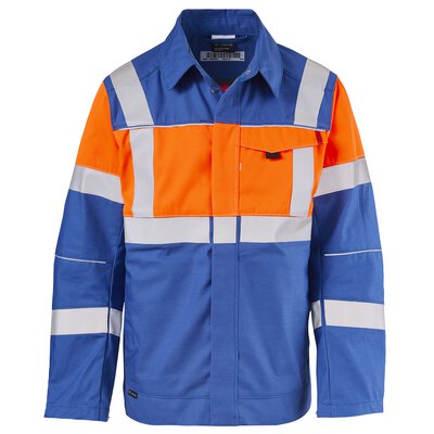 meerblau / fluoreszierendes orange-rot