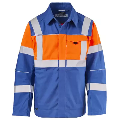 meerblau / fluoreszierendes orange-rot